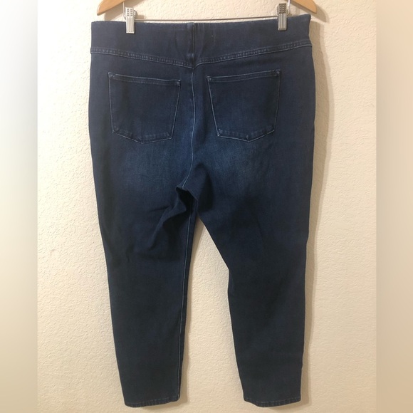 Soft Surroundings Pull On Dark Blue Stretch Skinny Jeans - Size PL - Picture 3 of 5